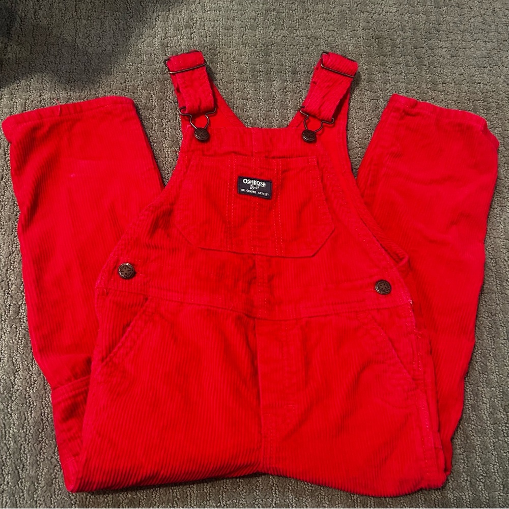 OshKosh B'gosh Red Corduroy Overalls